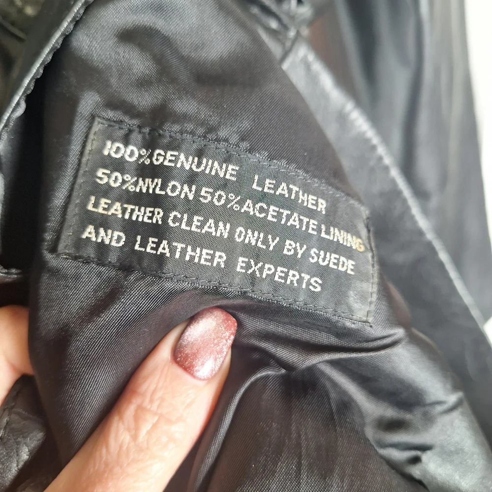 Vintage Leather Loft Black Jacket Blazer Size 44 - Picture 5 of 5